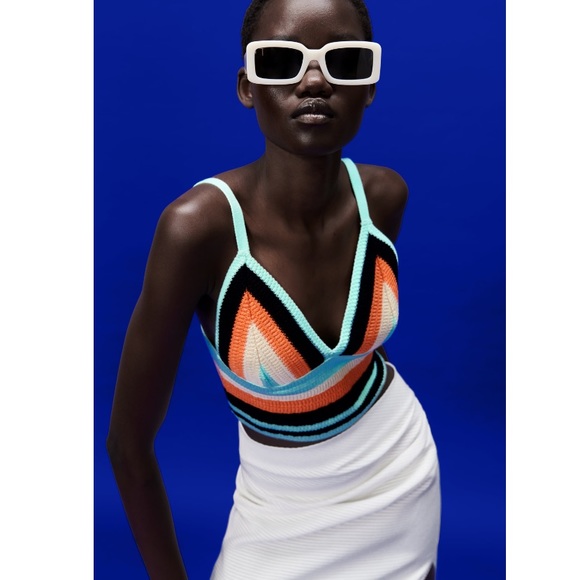 Zara Multicolored Knit top - Picture 2 of 10